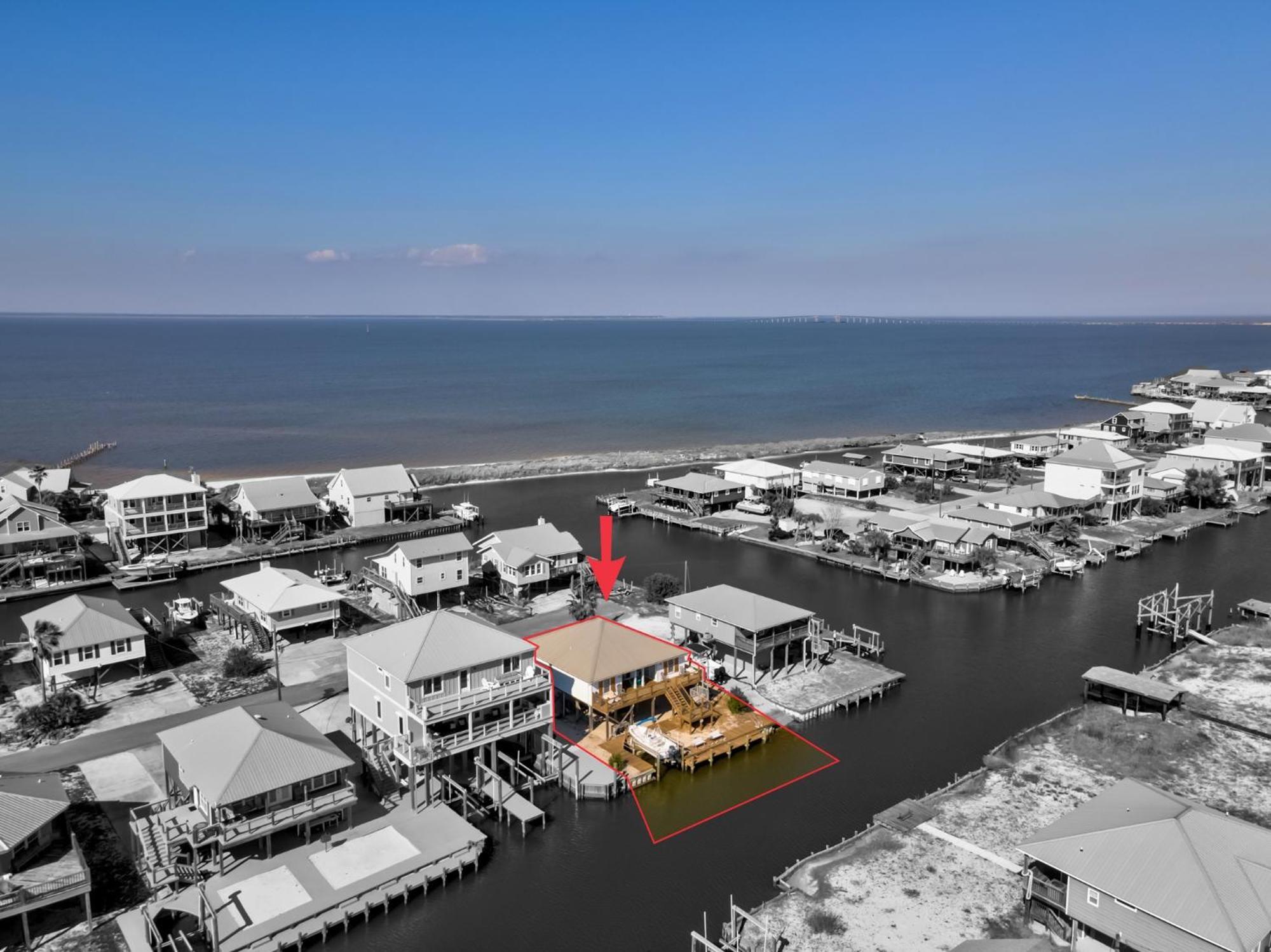 Waters Edge - Private Dock! Only Two Blocks From The Bay Or The Gulf! Plenty Of Parking For Cars Or Boats Home Dauphin Island Zewnętrze zdjęcie